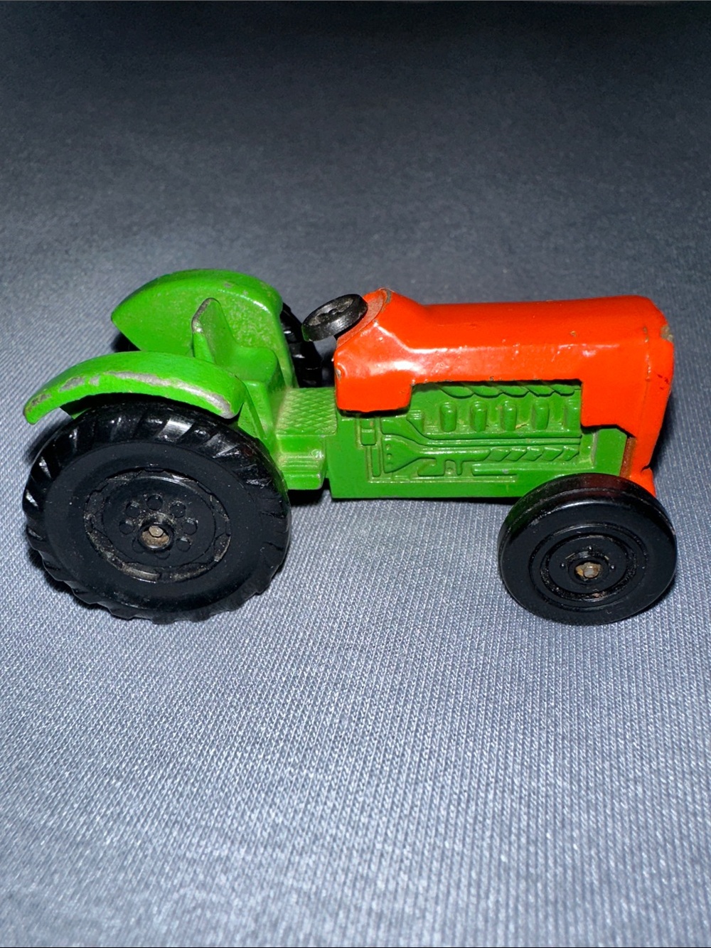 Yatming Orange & Green Die Cast Tractor Made in Hong Kong 1970’s Vintage